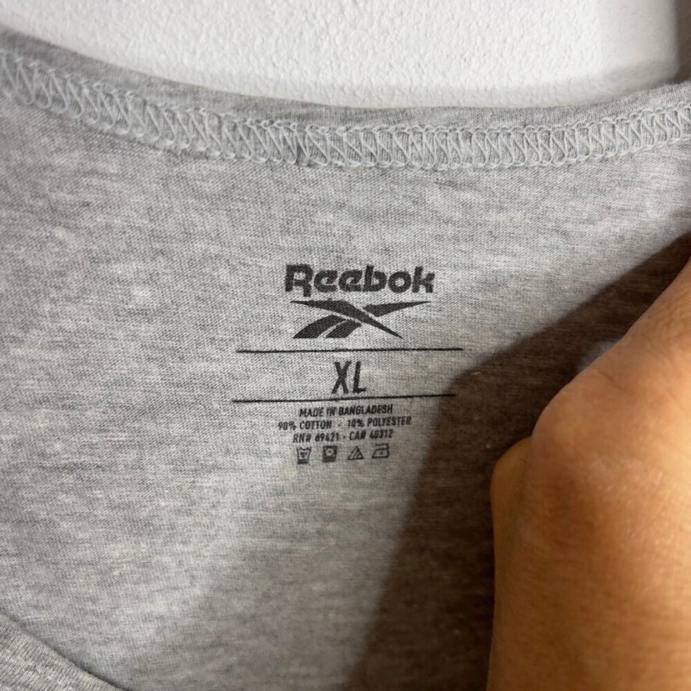 Reebok Men's Graphic Tank Top - Heather Grey Size XL - Picture 6 of 7